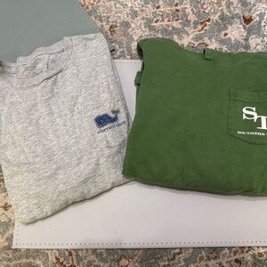 Bundle- Southern Tide and vineyard vines, long sleeves boys size 8 -10